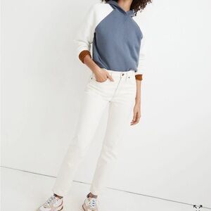 Madewell Tomboy Straight Jeans in Cloud Lining, Size 27